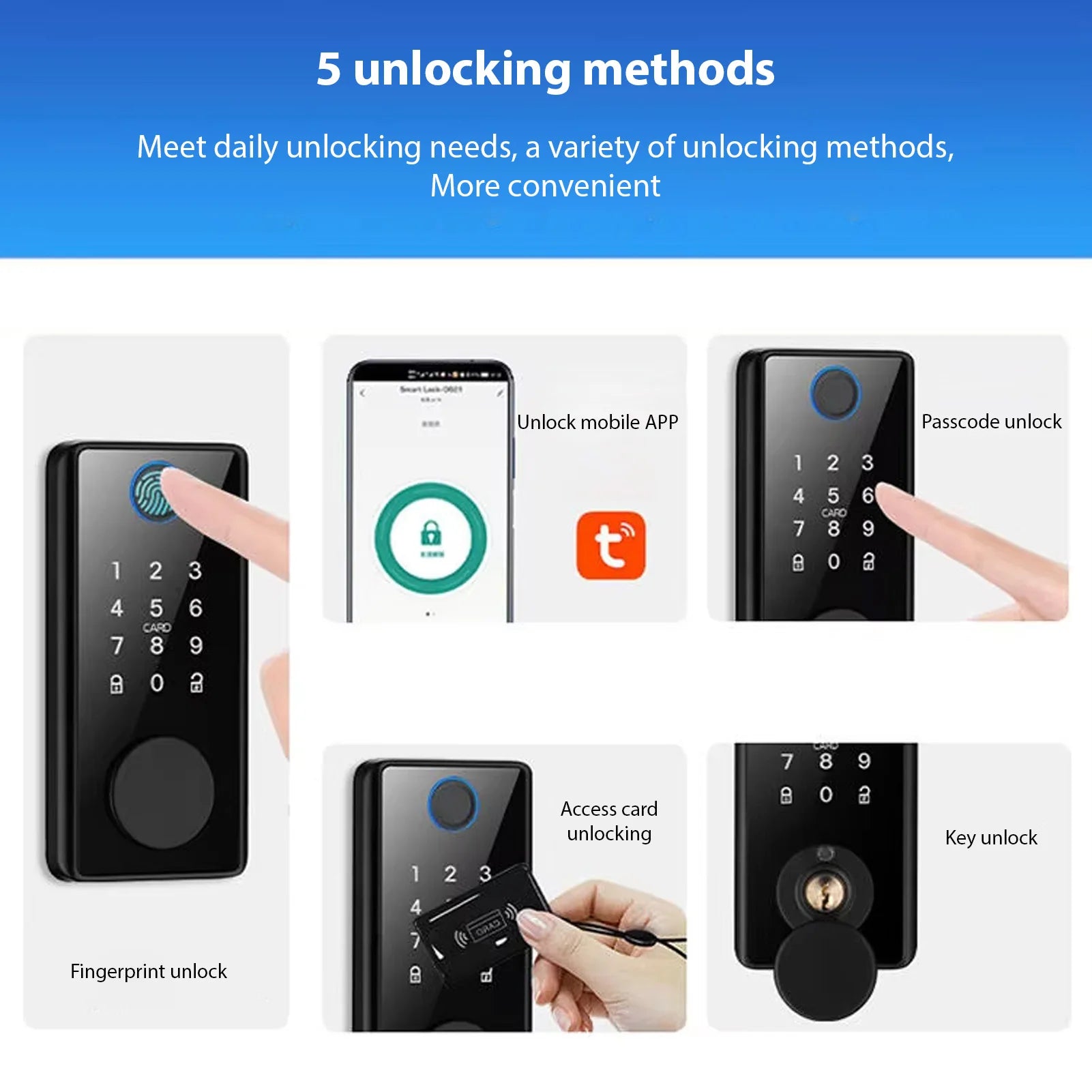 Smartes Türschloss mit Fingerabdruck & TY App Steuerung