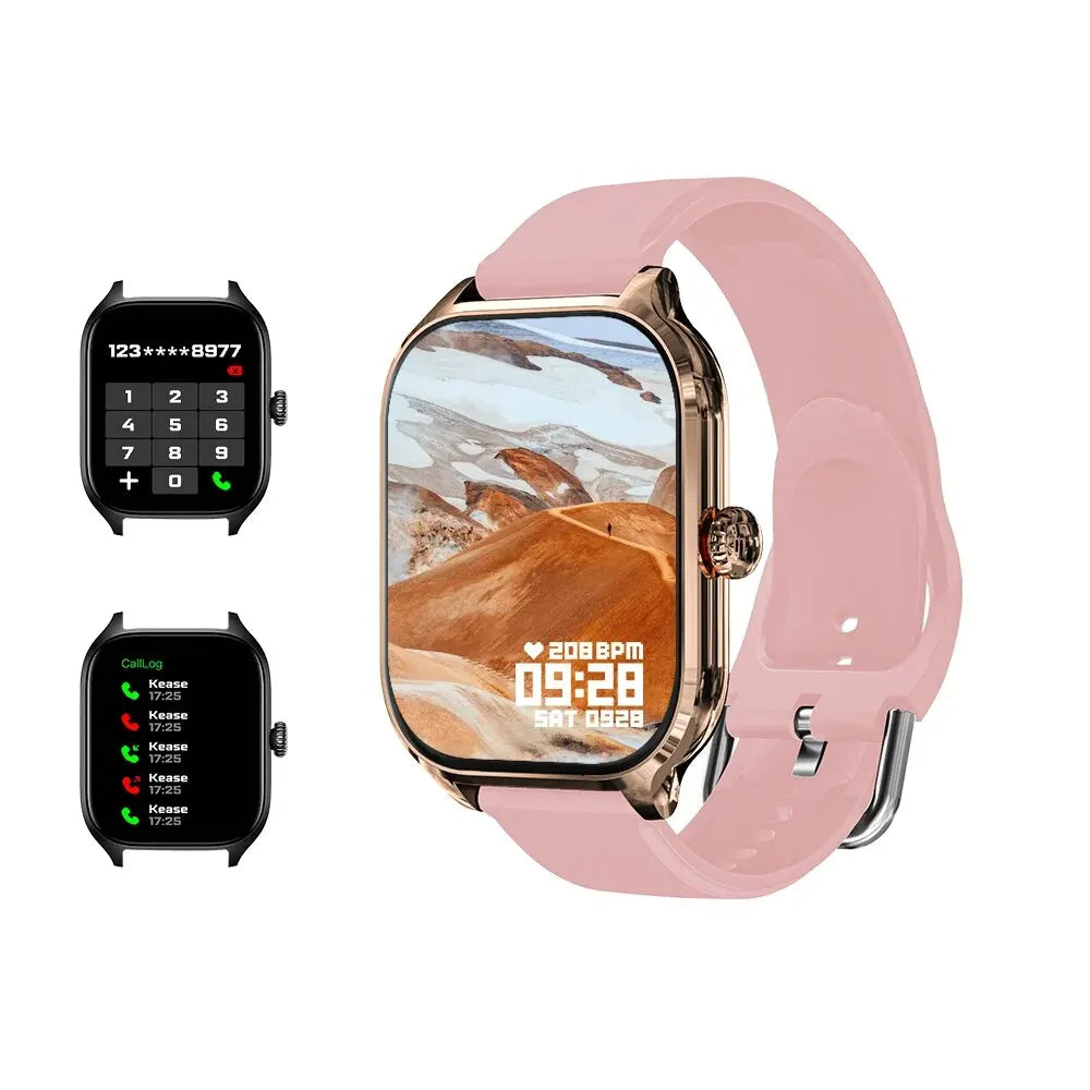 Smartwatch 2,01" HD Display mit Anruf- & Nachrichtenfunktion