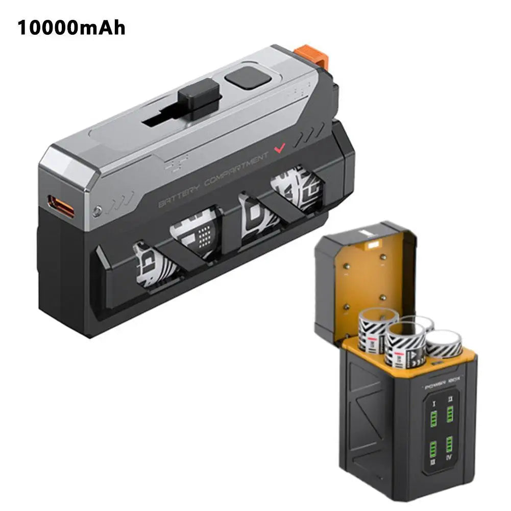 25000mAh Mini Powerbank mit Wechselakku & Ladegerät