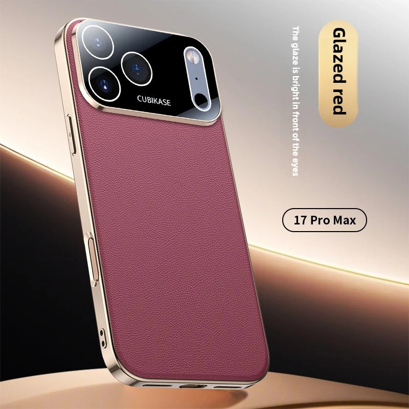 Luxus Leder Hülle für iPhone 17 Pro Max – Anti-Drop, All Inclusive