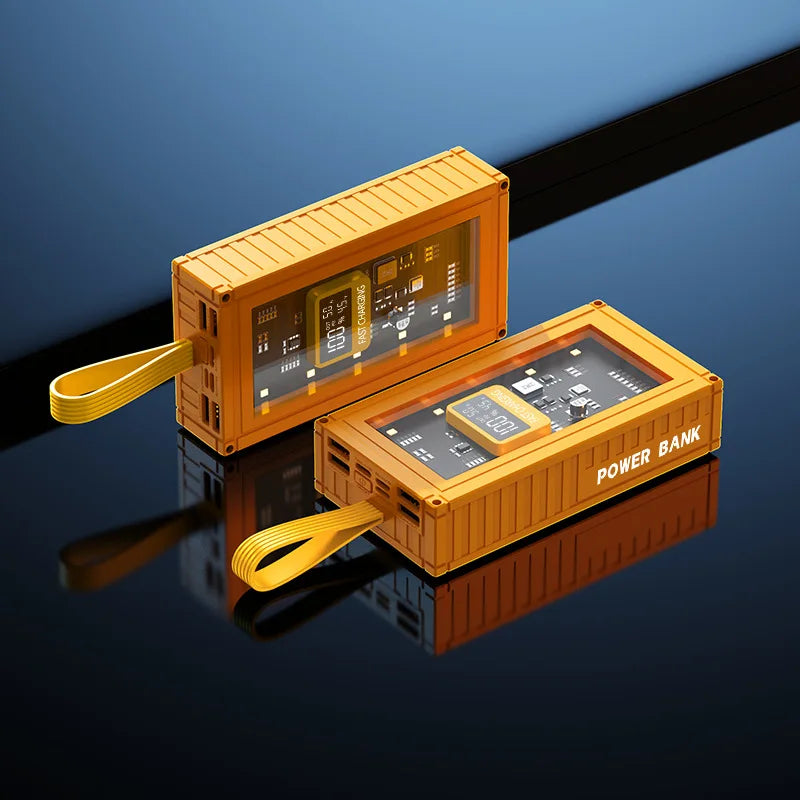 Transparente Powerbank 20000–50000mAh Schnellladung