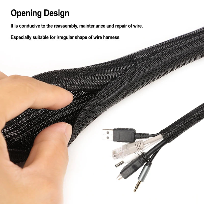 Rot-Schwarzer Selbstschließender Kabelschutz PET