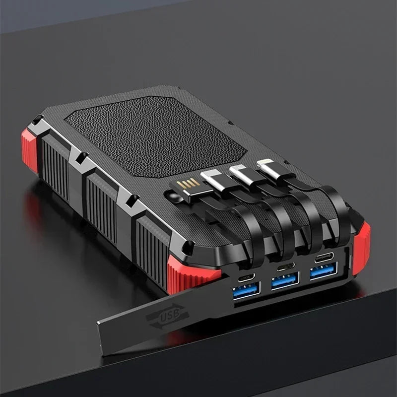 36800mAh Solar Power Bank with Cable & Wireless