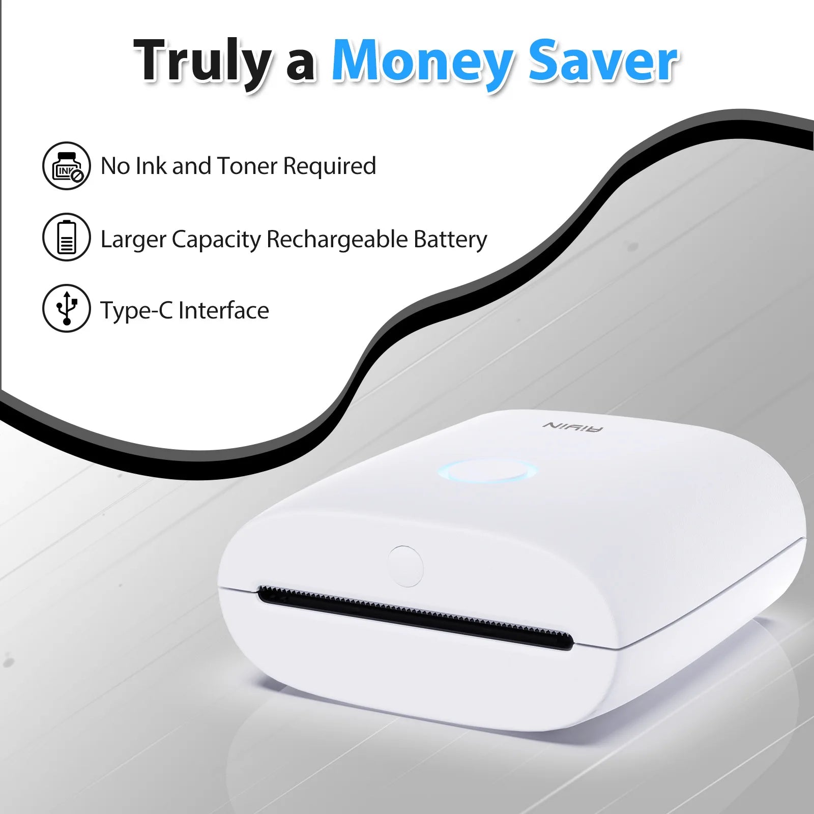 Aiyin Mini Thermodrucker Bluetooth Mobile Fotodrucker