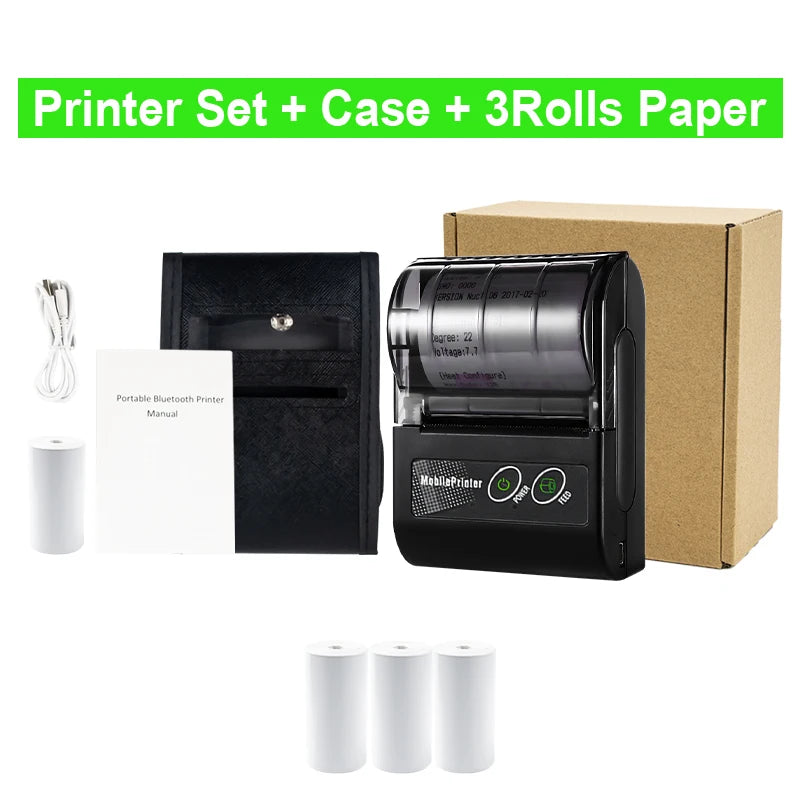 Mobiler Thermodrucker 58mm Bluetooth für Belege
