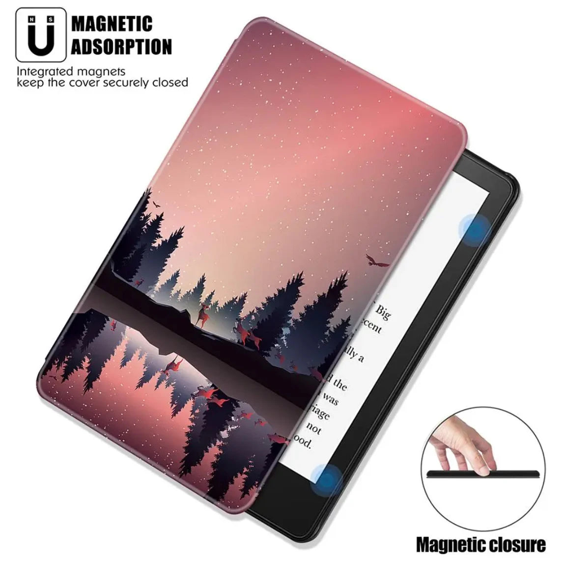 Étui + protection d'écran pour Kindle 10e génération 6 pouces