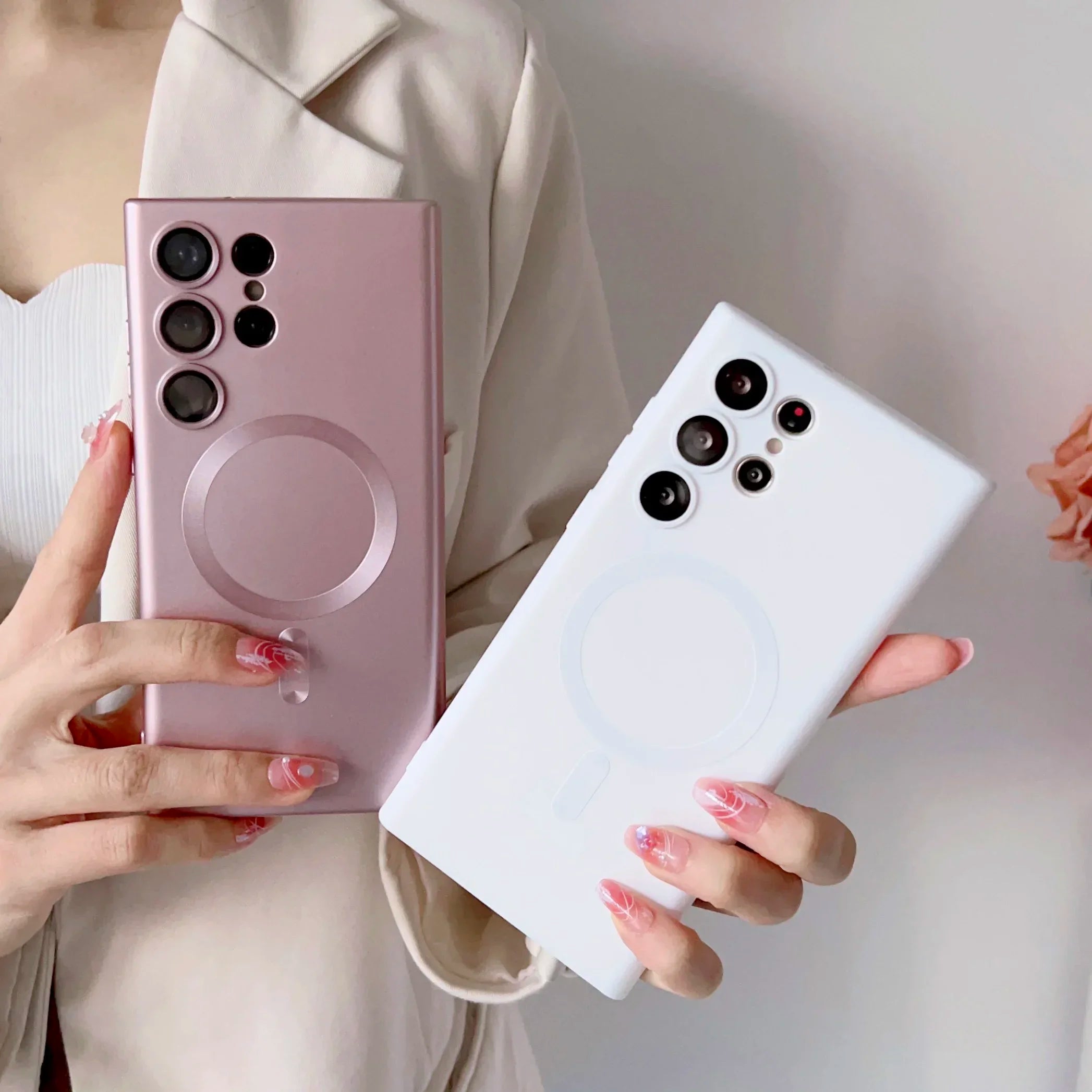 Magnetische Hülle mit Wireless Ladefunktion für Samsung