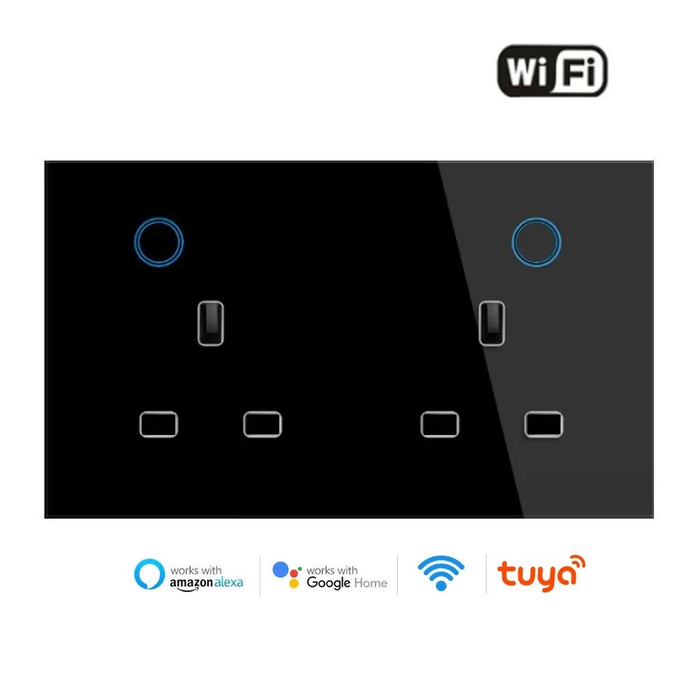 Smart WiFi socket UK Dual with USB-C 20W