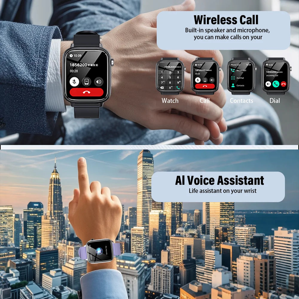 LAXASFIT Smartwatch mit Bluetooth & Schlaftracking