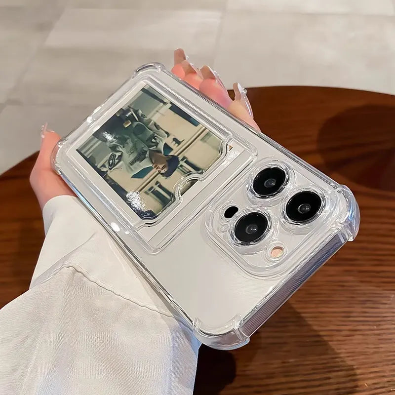 Transparente Kartenhüllen-Brieftasche iPhone