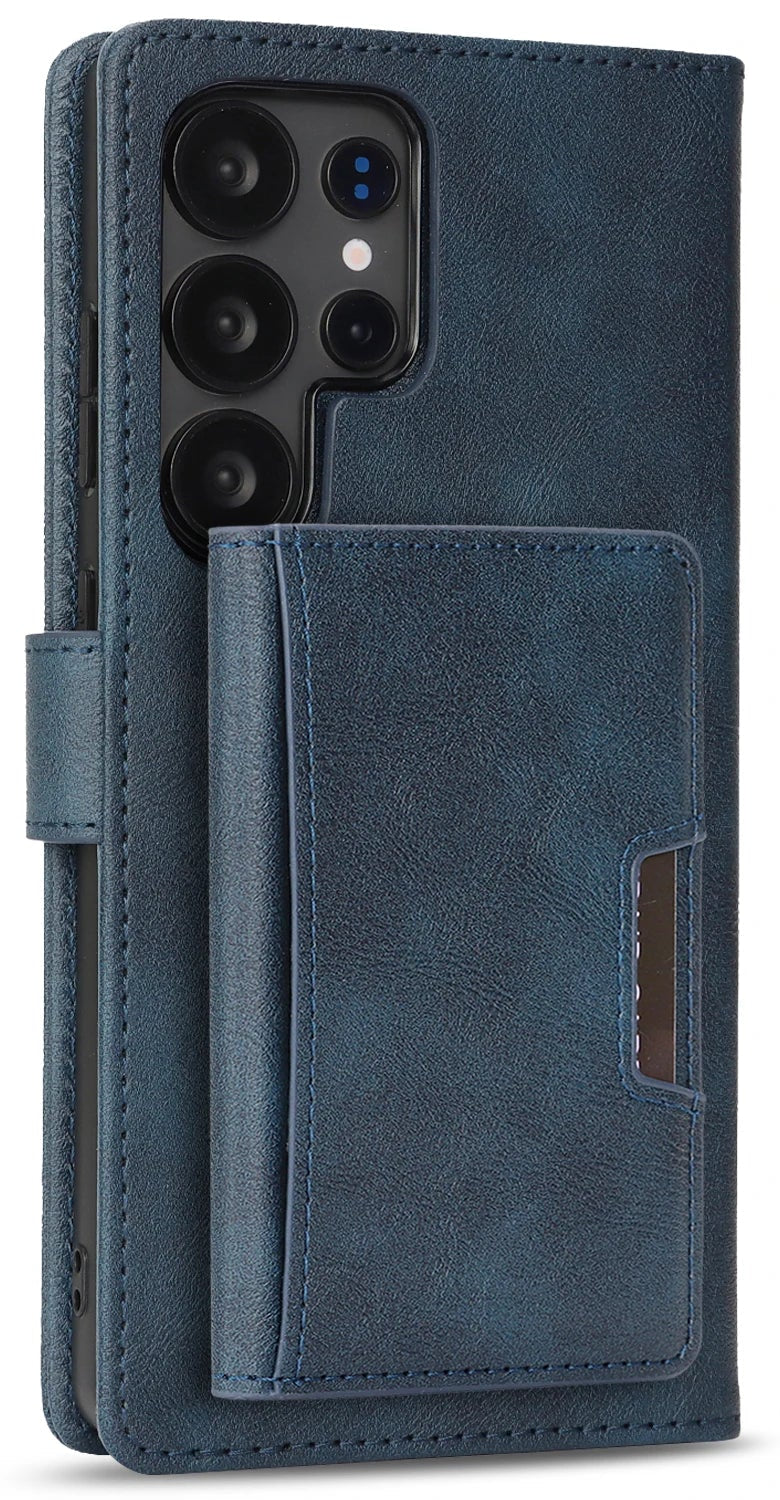 3-in-1 Leder Wallet Hülle für Samsung Galaxy