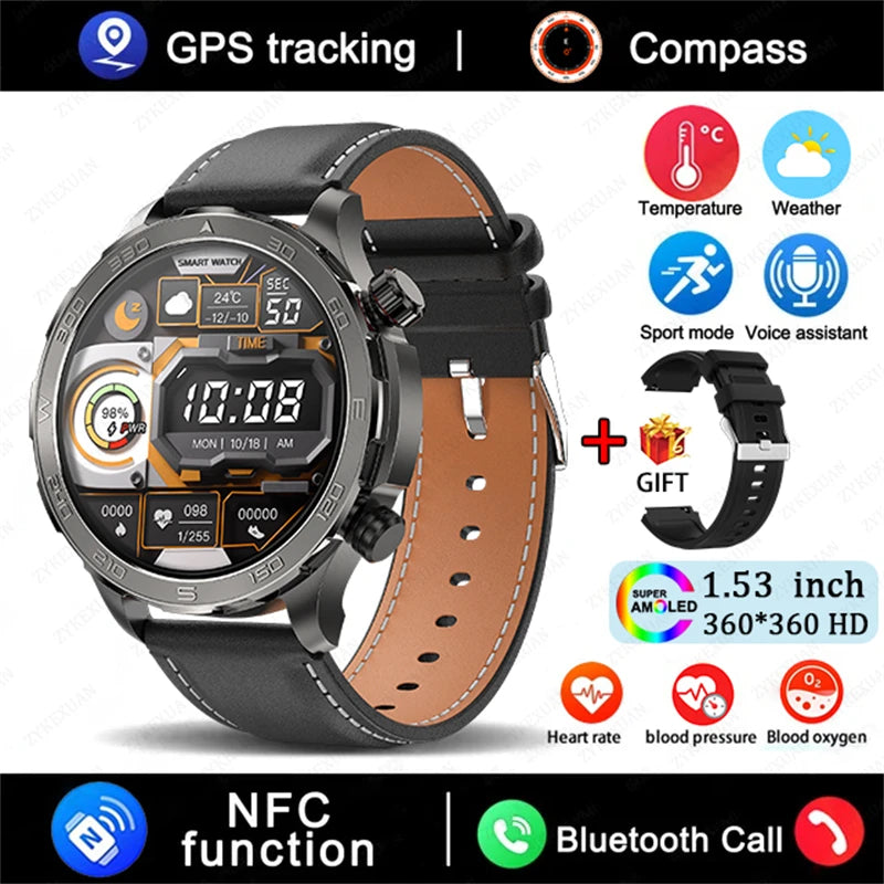 Sport Smartwatch 2025 mit GPS, NFC & AMOLED Display