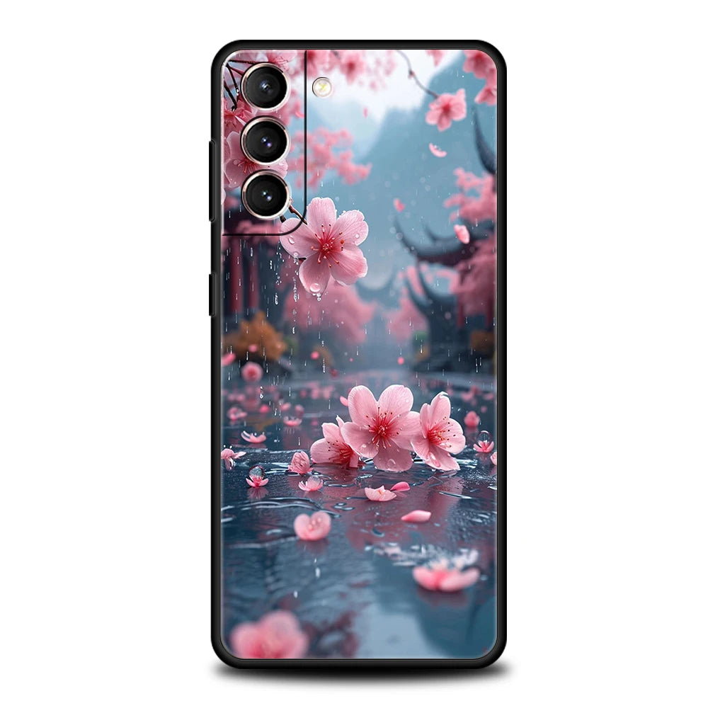 Springtime cherry blossom case for Galaxy