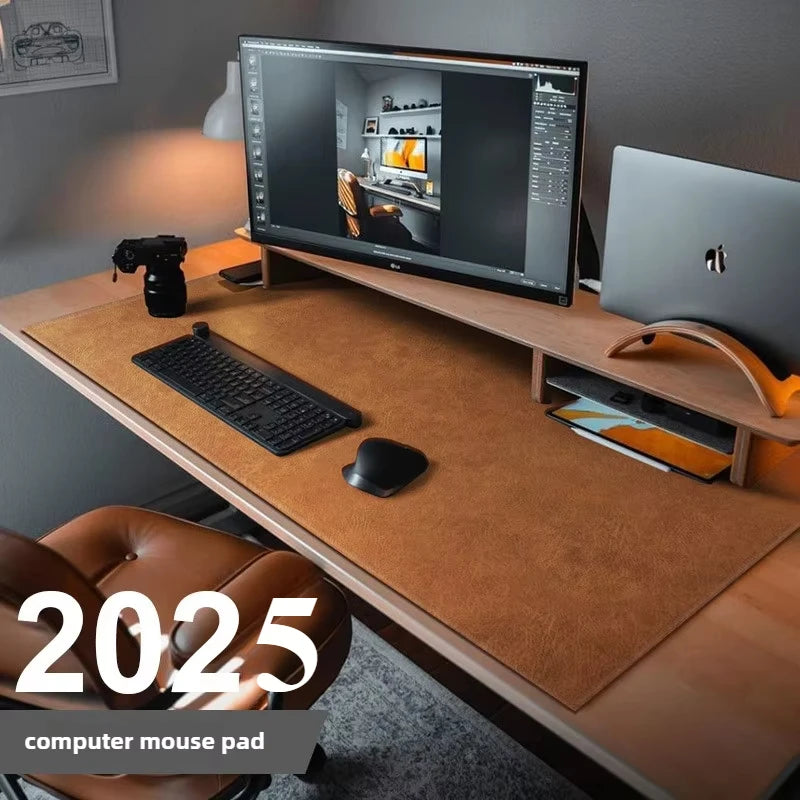 Tapis de souris rétro XL imperméable en daim PU