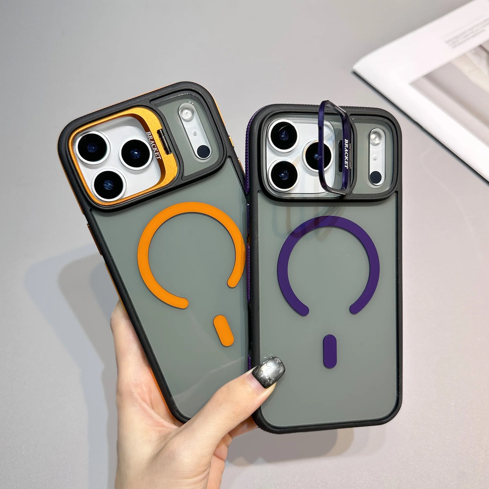 Luxus Matte Magsafe Hülle mit Ständer Funktion