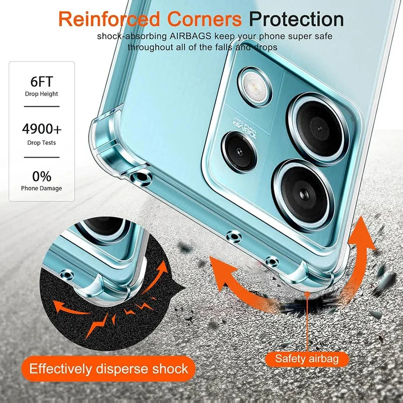 Stoßfeste Silikonhülle Xiaomi 14 13 12 Transparent