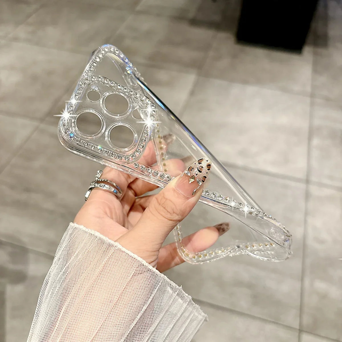 Transparente Diamant TPU Hülle für Samsung S25