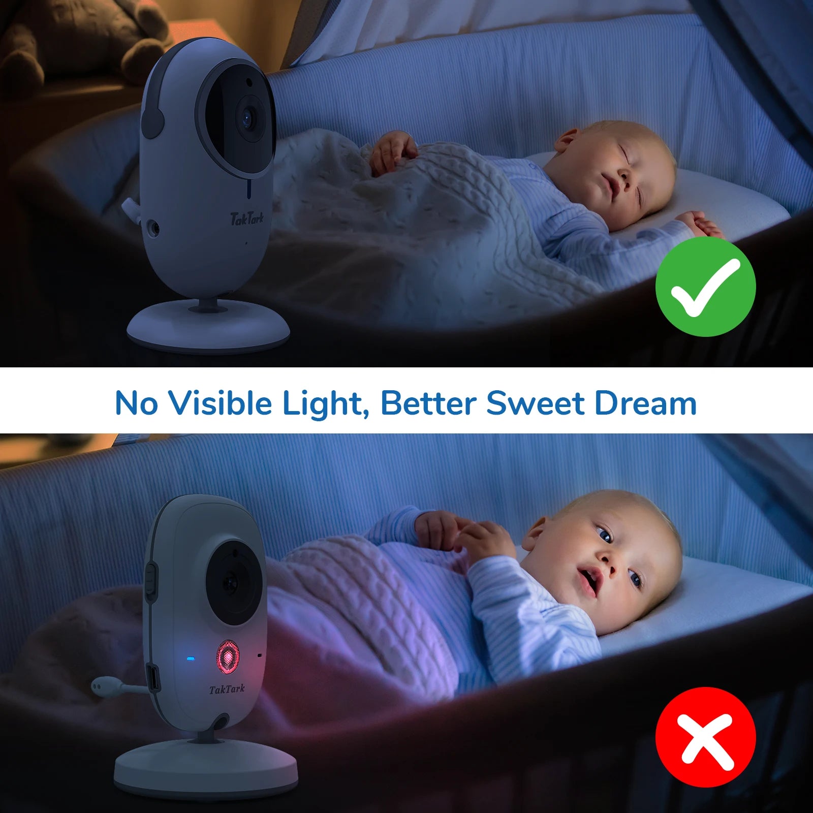 Video Babyphone 4,3" mit Zoom & Nachtsicht