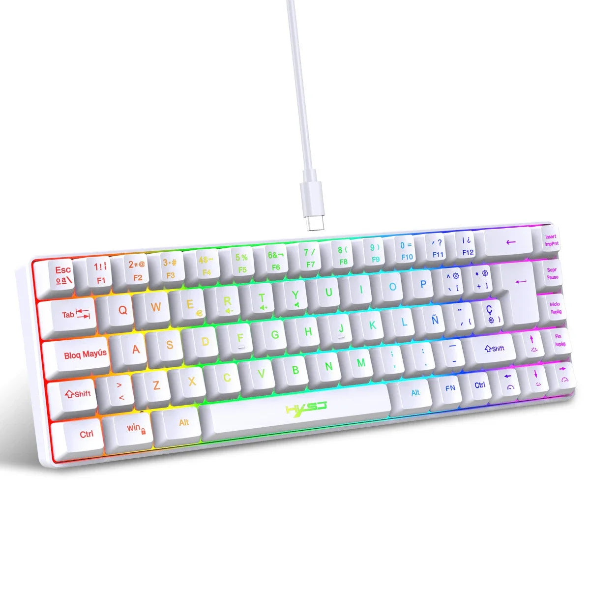 RGB 69-Tasten Russische Gaming Tastatur