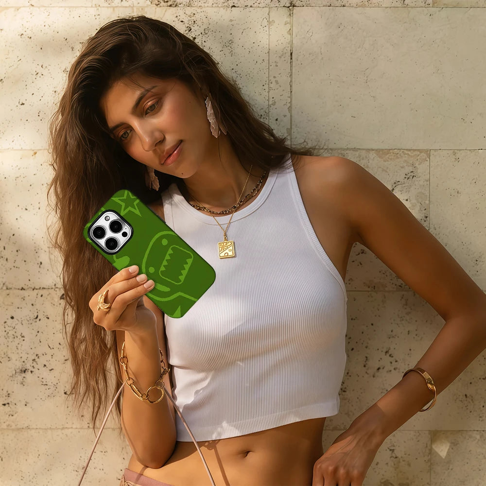 Domo Hülle iPhone grün mit doppelter Rückseite