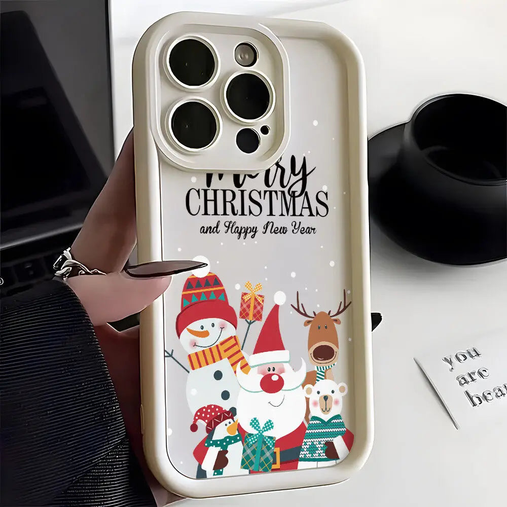 Reh Weihnachtsbaum Silikon Case für Samsung S25