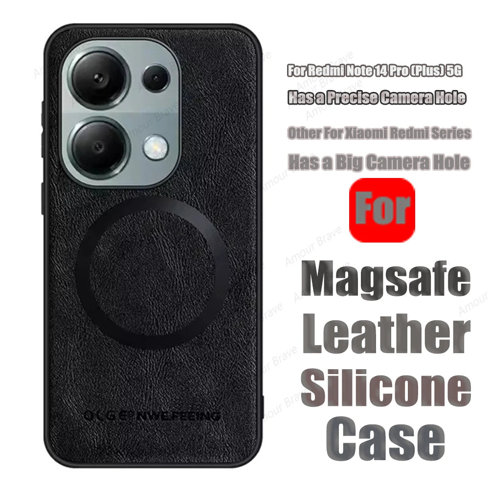 Lederhülle mit MagSafe für Xiaomi Redmi