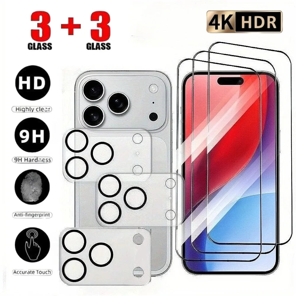6in1 Ultra HD Schutzglas Set für iPhone 17 Serie