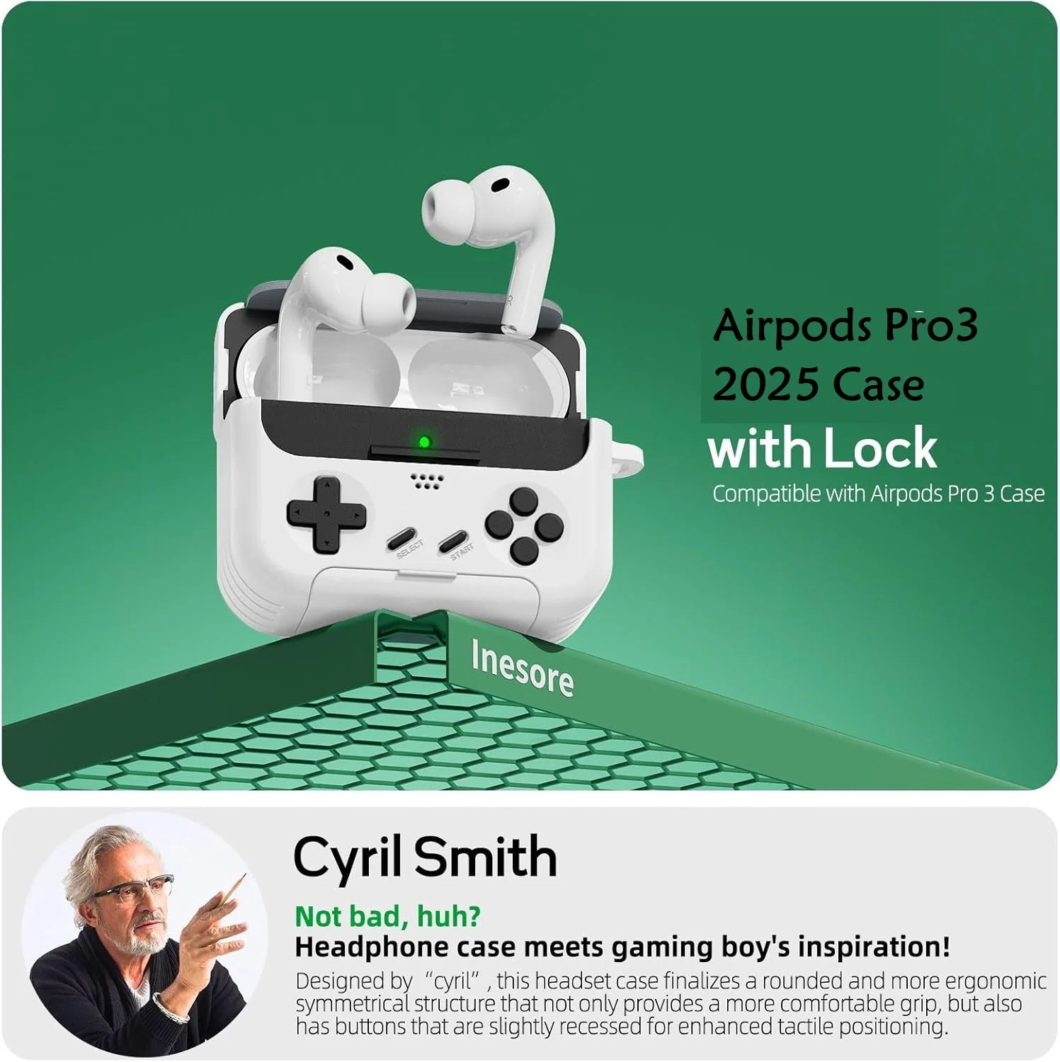 Hülle für AirPods Pro 3 (2025) mit Halterung & Schutz