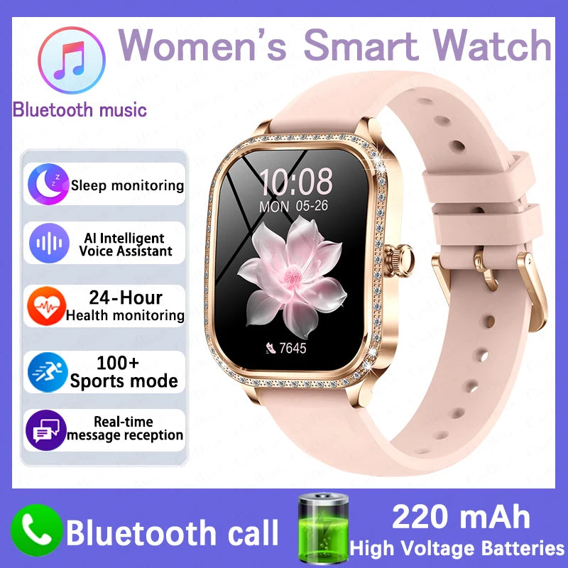 Elegante Damen Fitness Smartwatch mit Anruffunktion