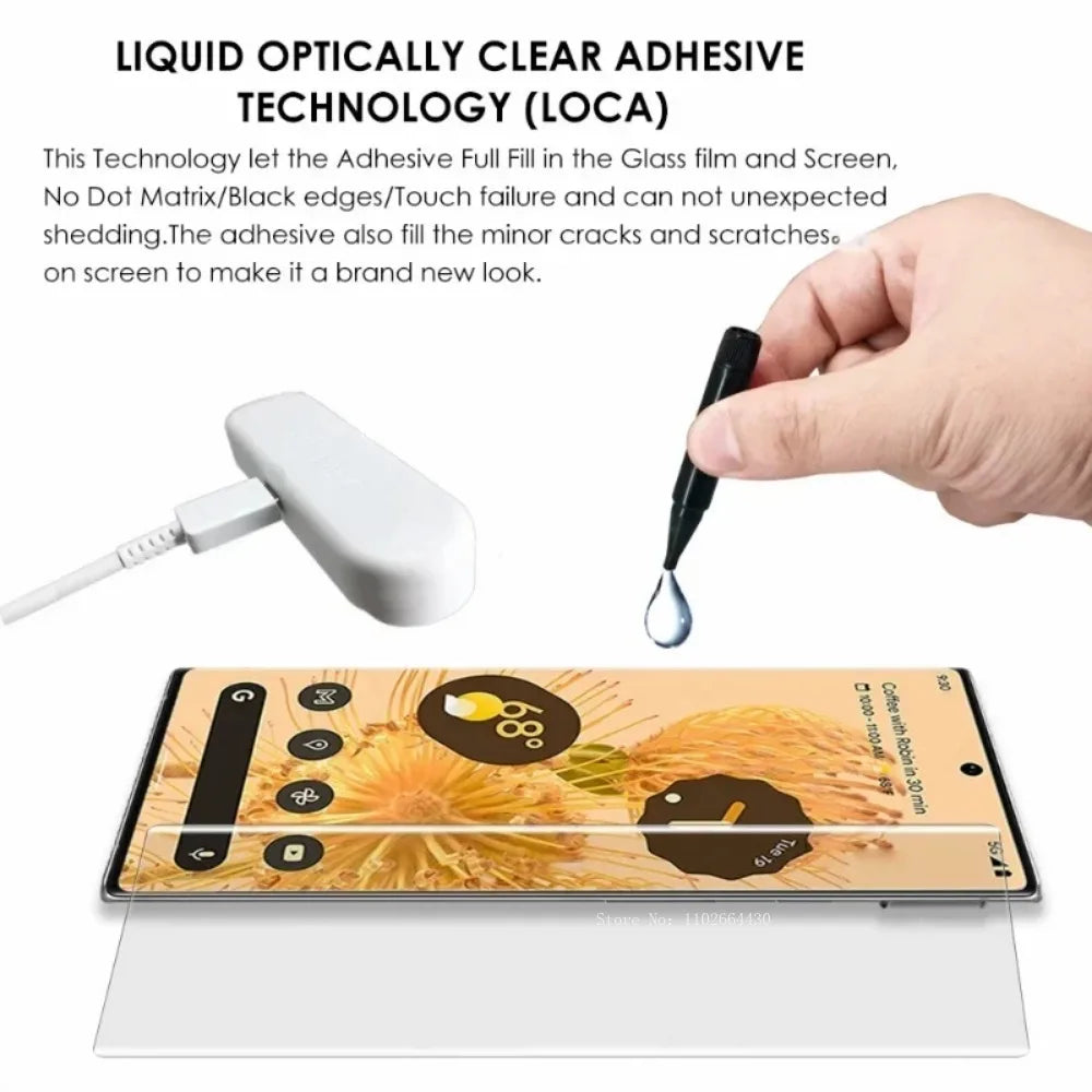 UV-Glas Displayschutz für Google Pixel 5–7 Pro