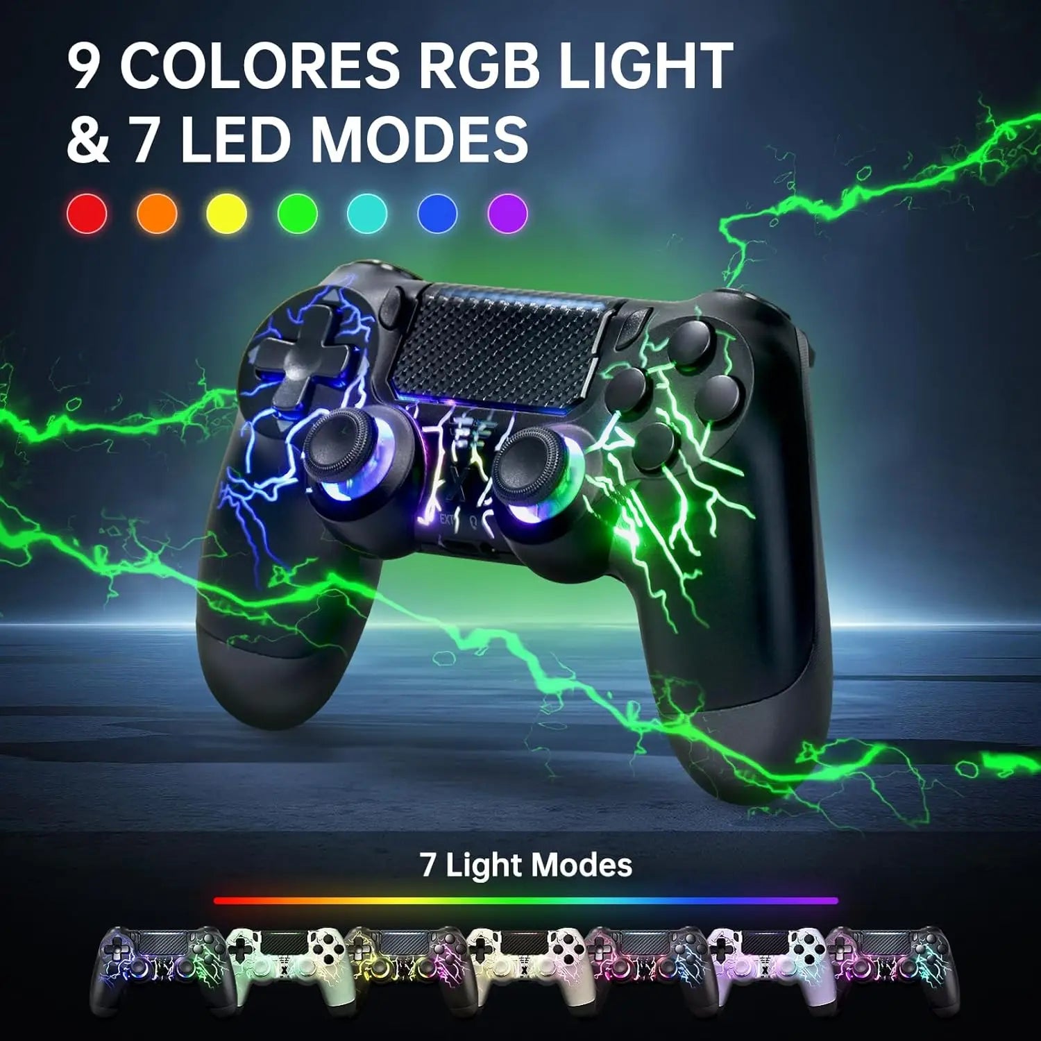 RGB Wireless Controller für PS4 & PC mit Hall Joystick