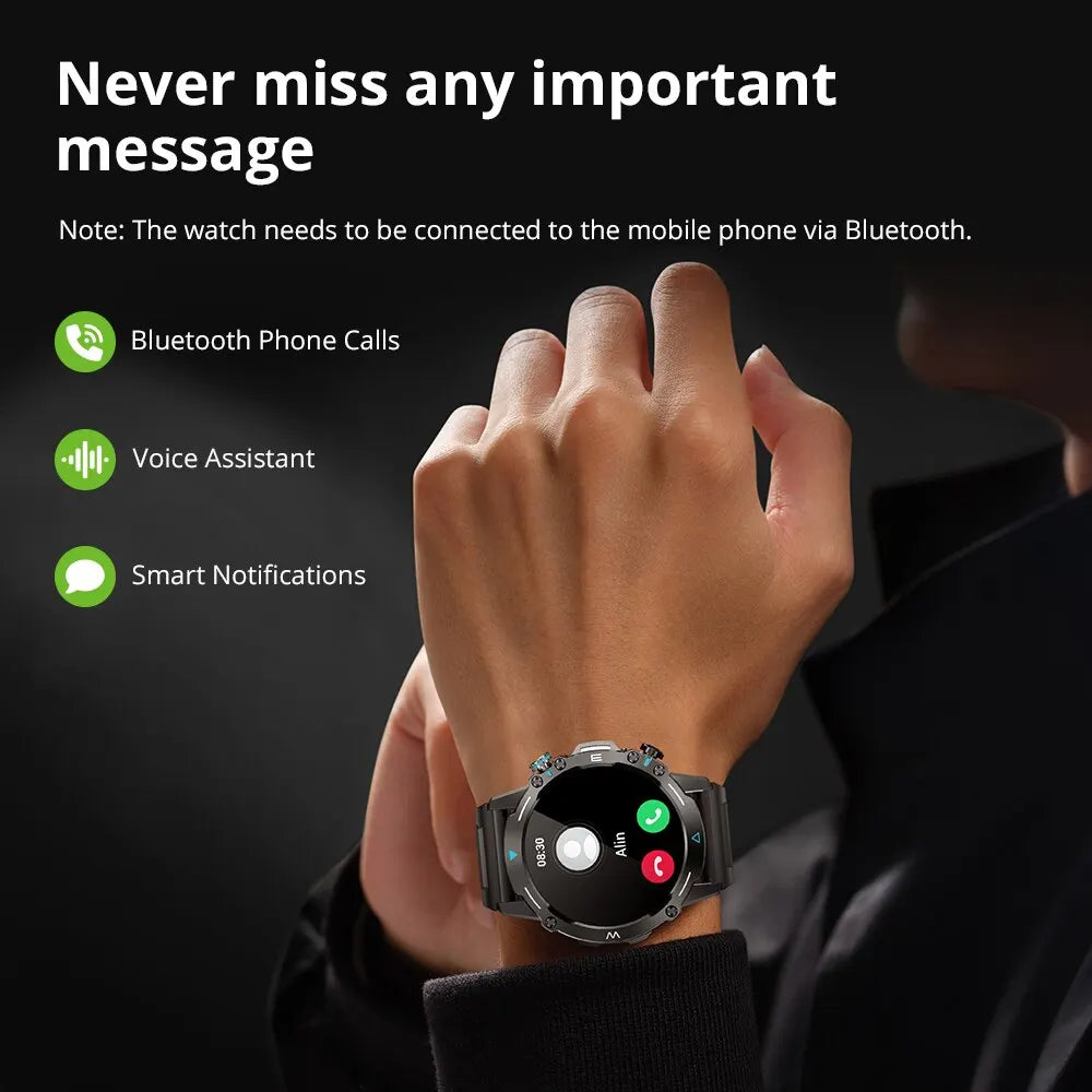 Outdoor Smartwatch 1.43" AMOLED Herren Damen Uhr