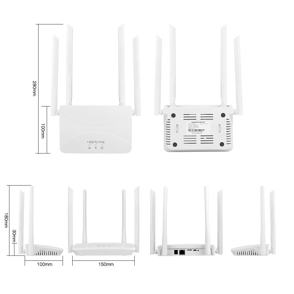 4G LTE WLAN-Router mit 4 Antennen 150Mbps