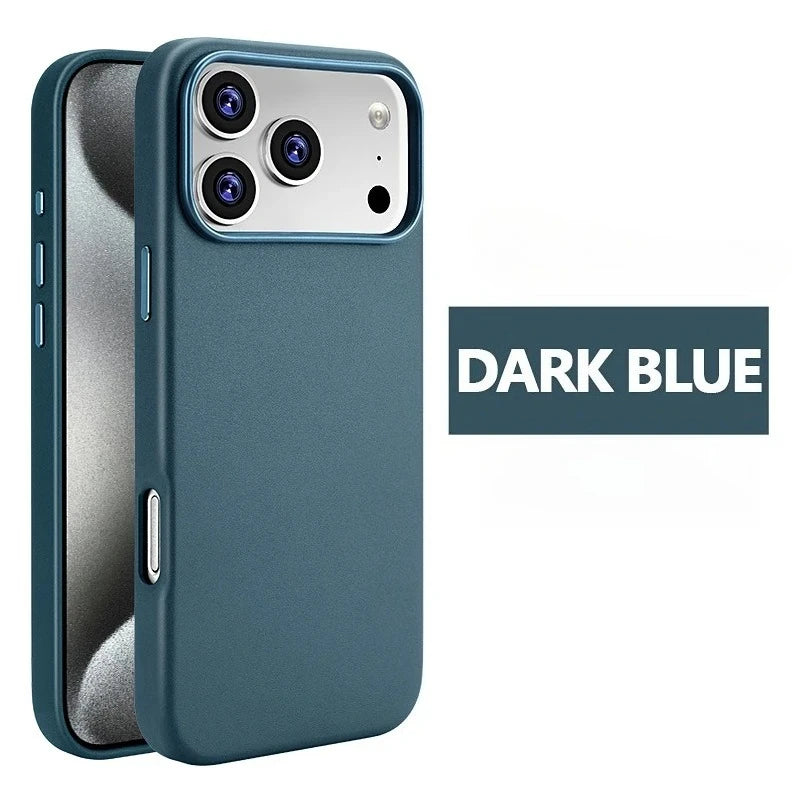 Luxuriöse Rindsleder Hülle für iPhone 17 Pro Max – Magnetisch, Kabelloses Laden