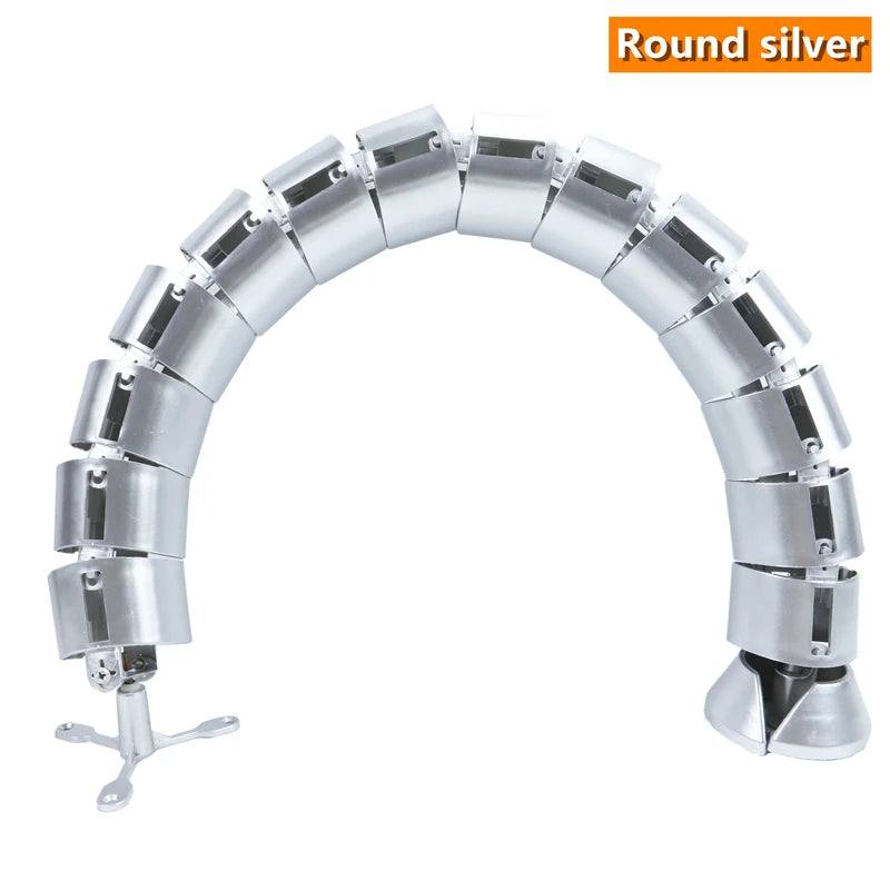 Schwarzes verstellbares Kabelmanagement für Stehpulte