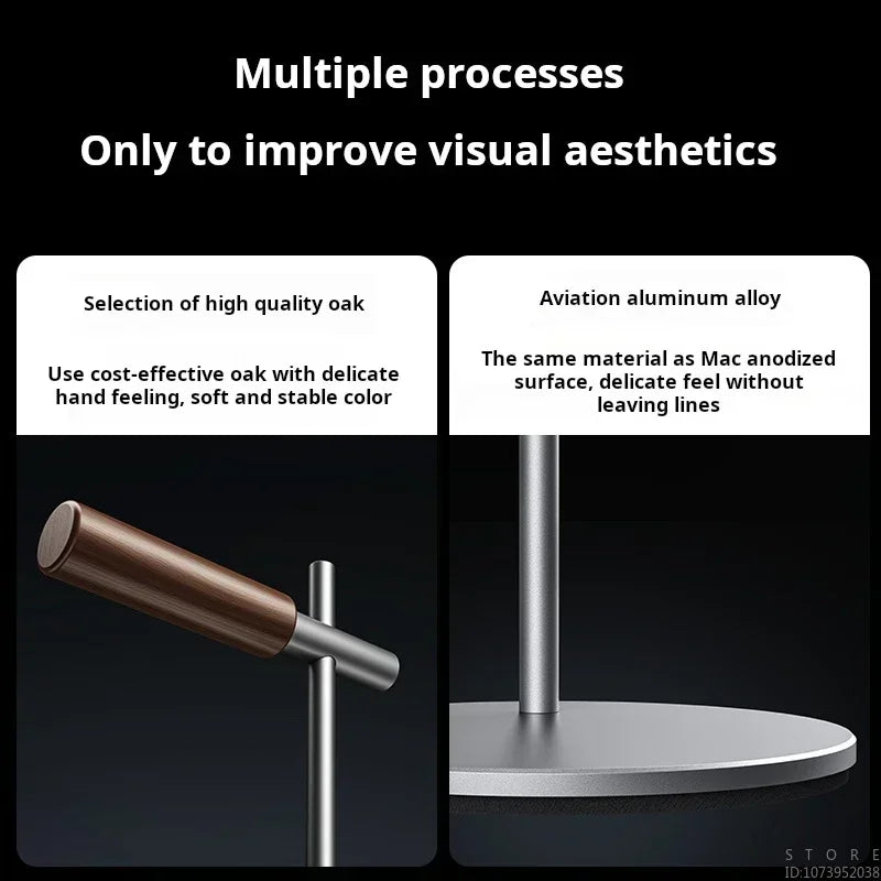 Edler Kopfhörerständer aus Walnussholz & Aluminium