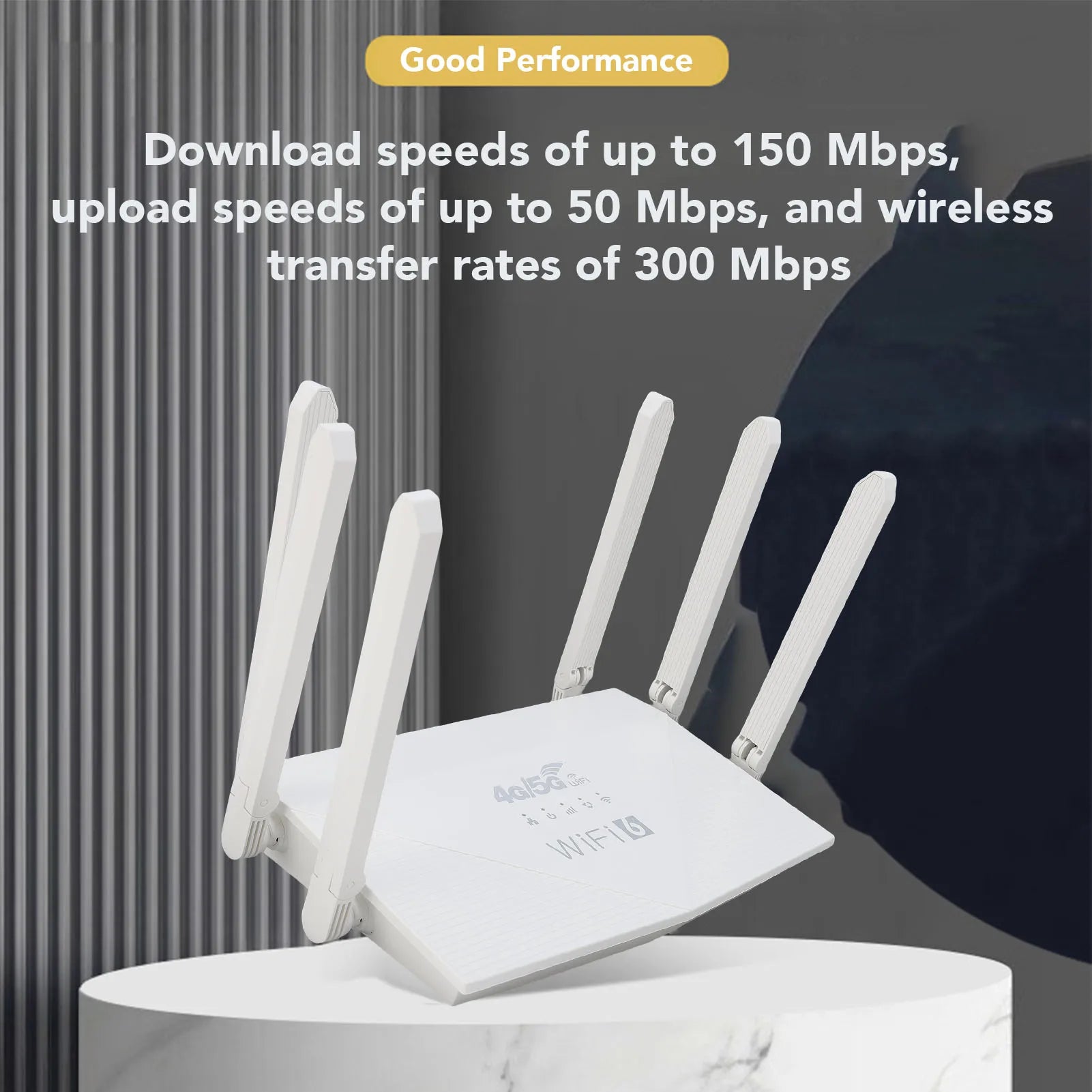 WLAN router WiFi6 4G 5G with SIM slot 300Mbps