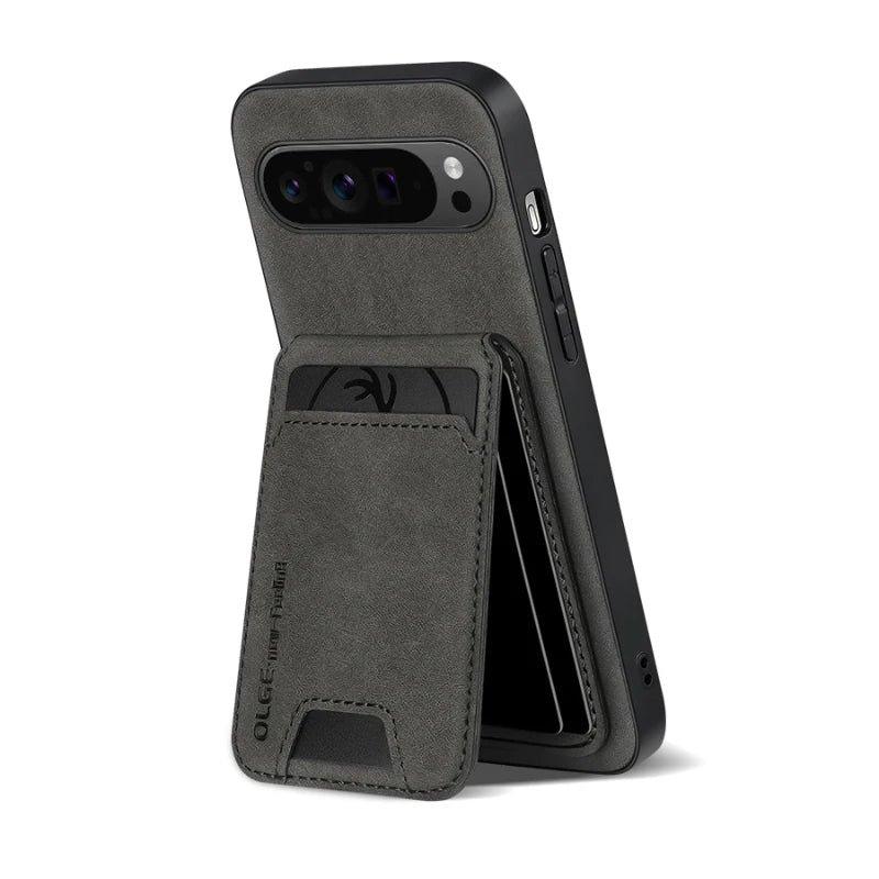 Pixel case with card slot & leather look