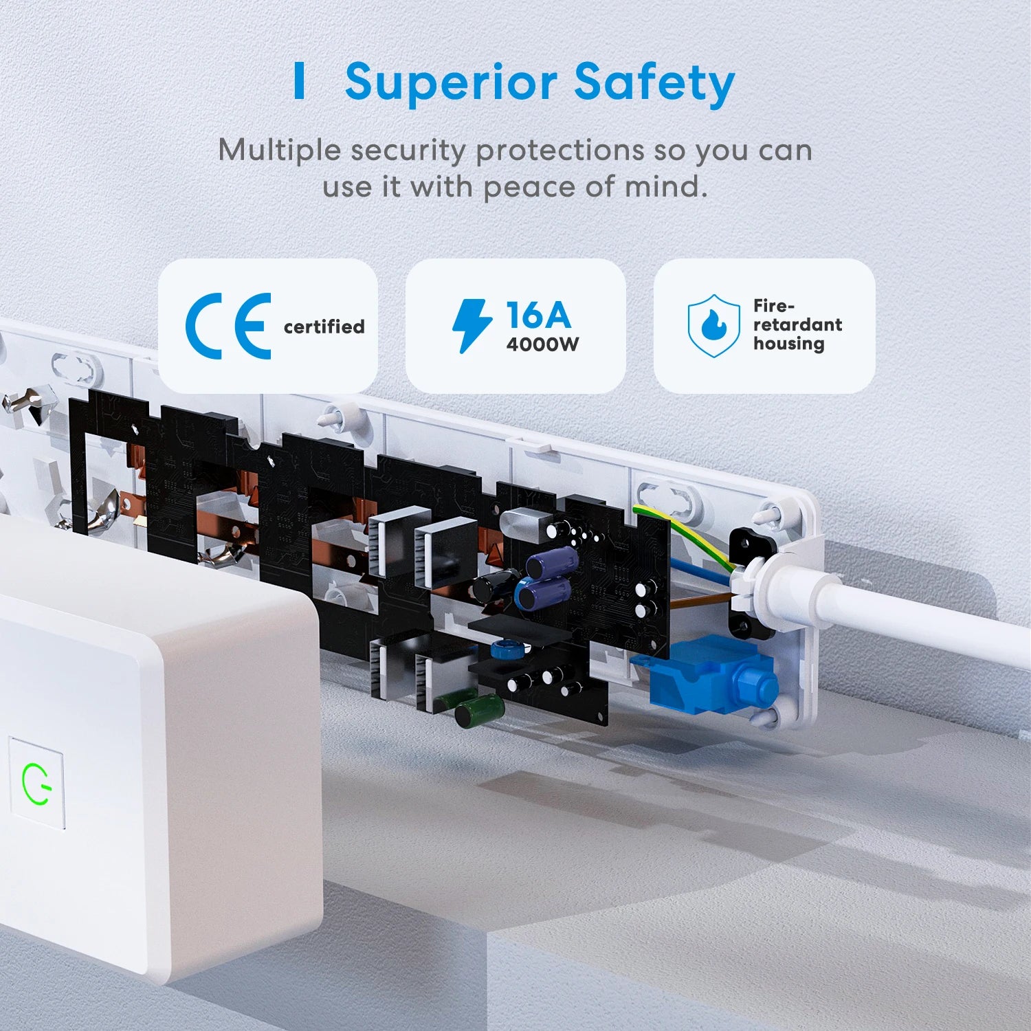 Smart Power Strip EU/UK mit Wi-Fi und Smart-Steuerung