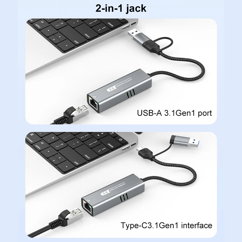 USB-C auf RJ45 5Gbps Netzwerkadapter