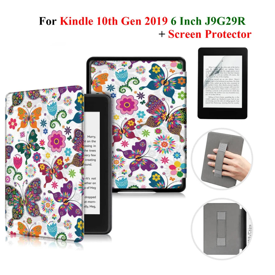 Étui + protection d'écran pour Kindle 10e génération 6 pouces