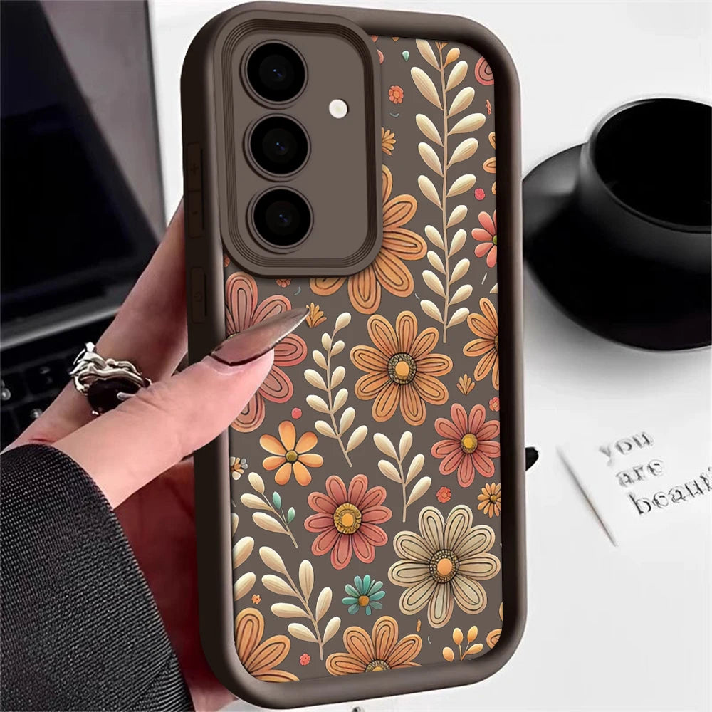 Leaf Pattern Silicone Case for Samsung Galaxy Models