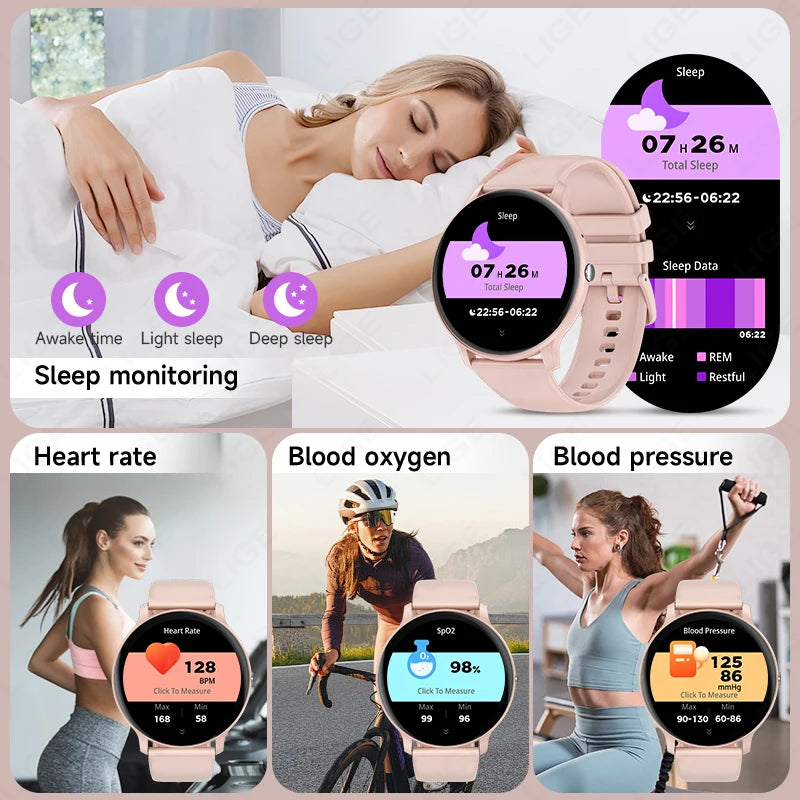 LIGE 2025 Smartwatch mit Bluetooth-Anruf & Fitnessfunktionen