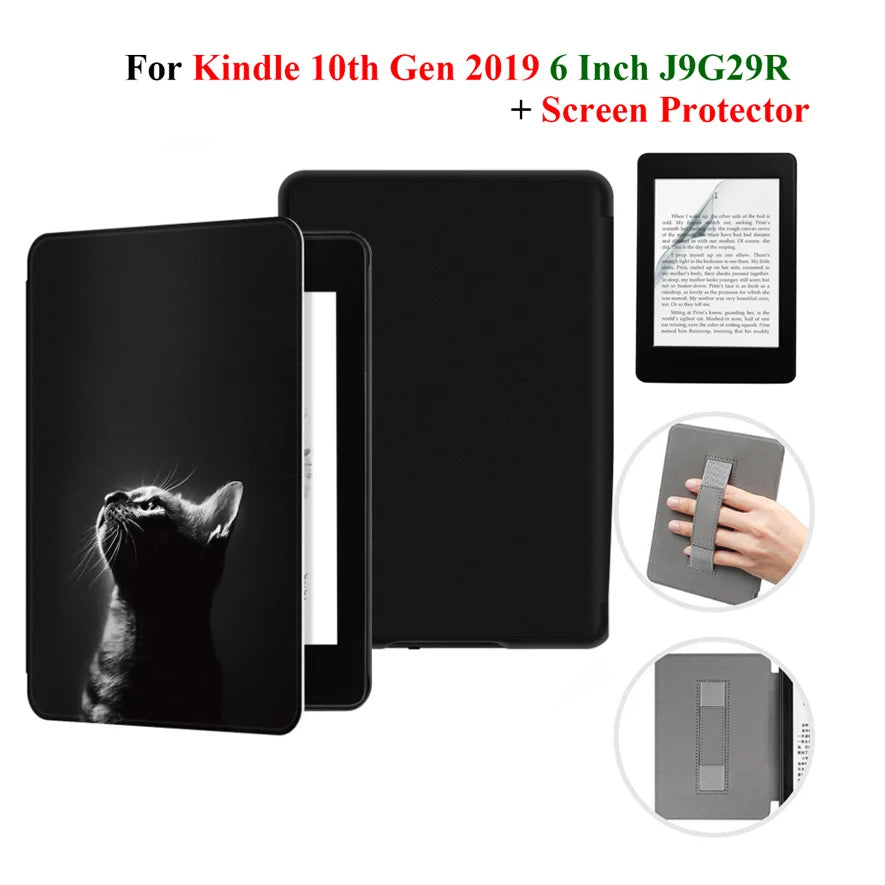 Étui + protection d'écran pour Kindle 10e génération 6 pouces