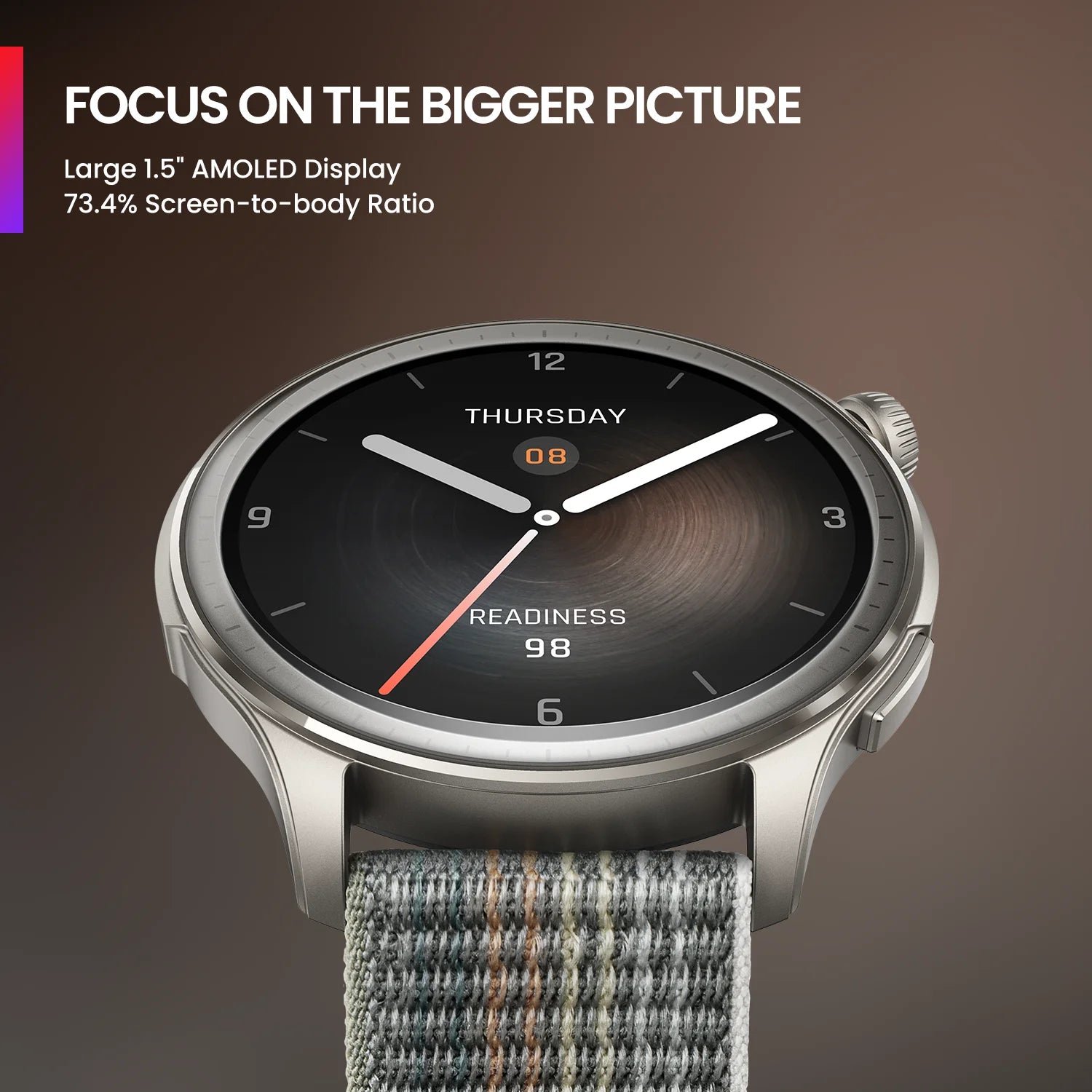46mm Smartwatch mit GPS, Schlafcoach & Sportmodi