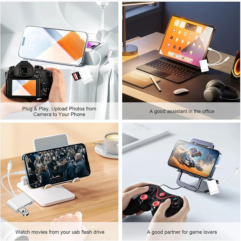 2-in-1 OTG Kartenleser USB SD TF Adapter