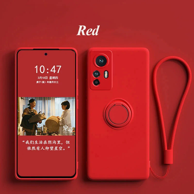 Silikonhülle mit Ringhalter für Xiaomi Mi-Serie