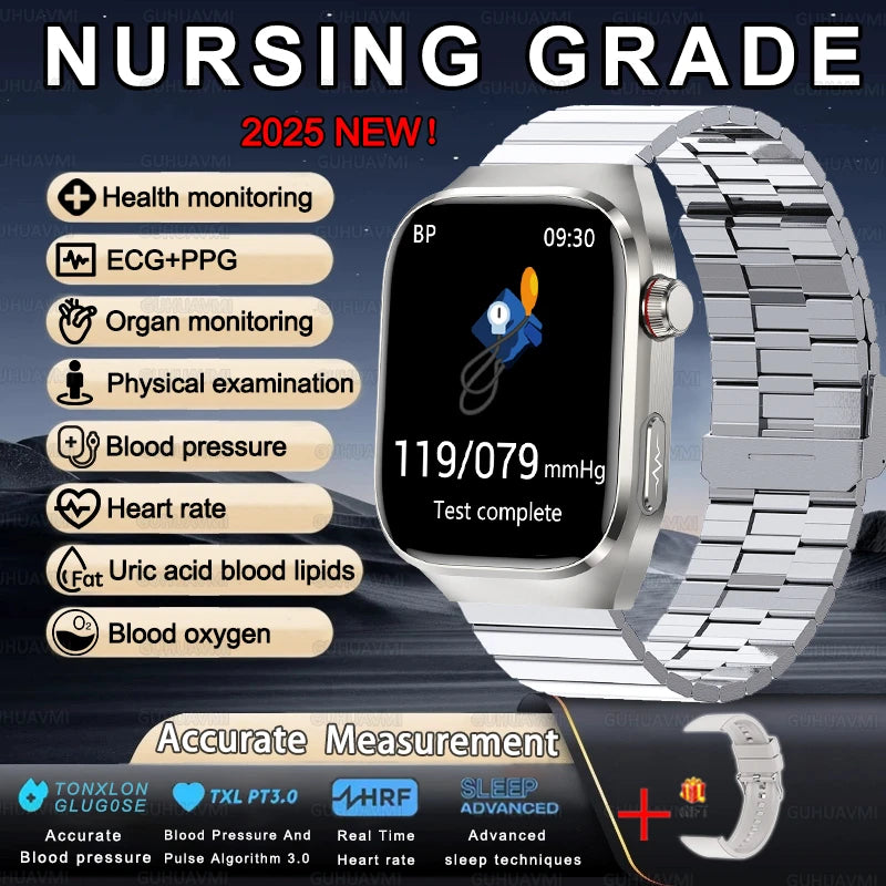 Gesundheits-Smartwatch 2025 mit Uric & Blutlipide