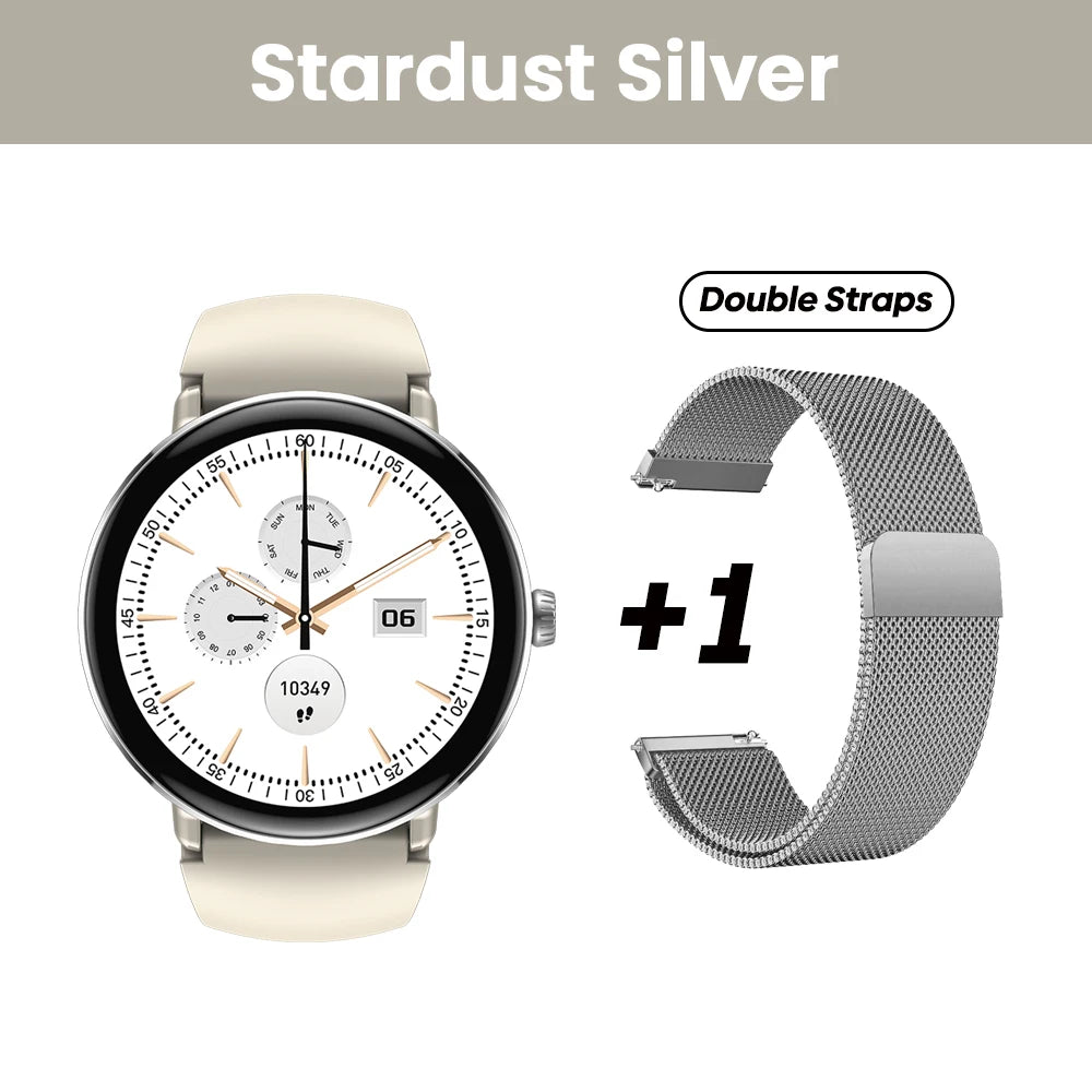 Moderne Damen Smartwatch 1,2" AMOLED mit Anruffunktion