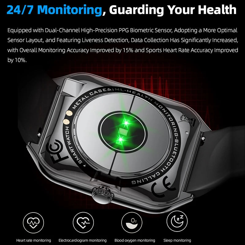 Ultra dünne Smartwatch 1,96" AMOLED mit Sportmodus